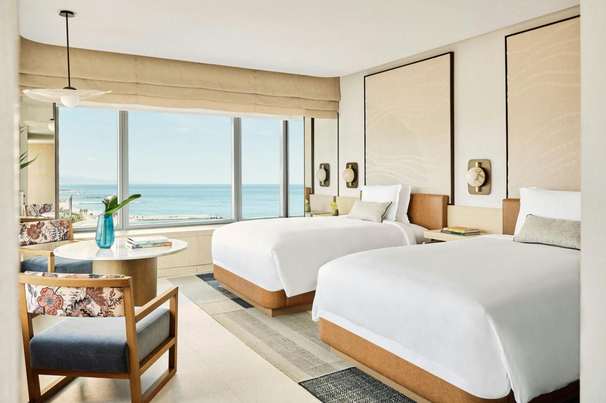 Panorama Double Room Two Double Beds Partial Sea View
