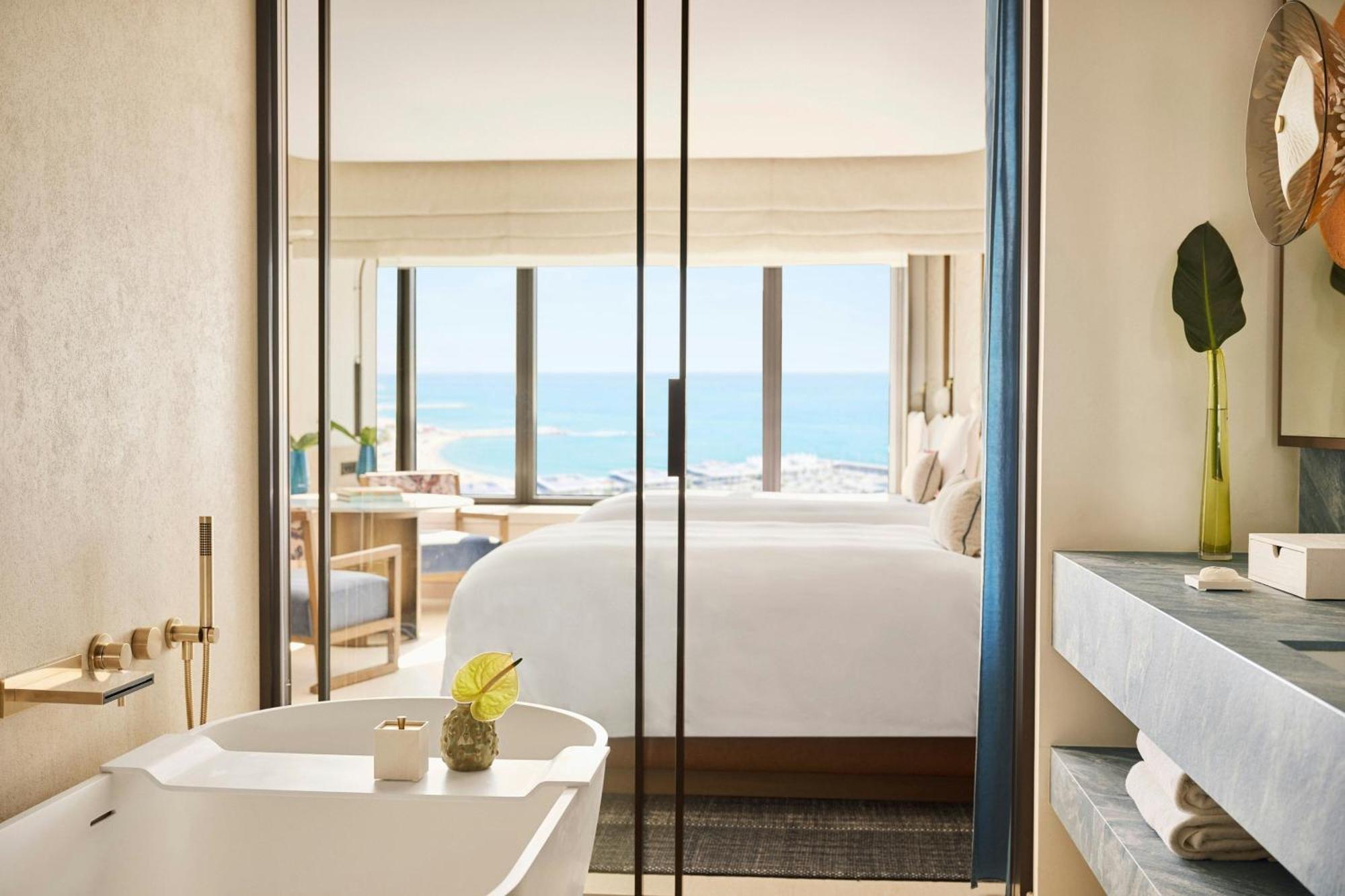 Panorama Double Room Two Double Beds Partial Sea View